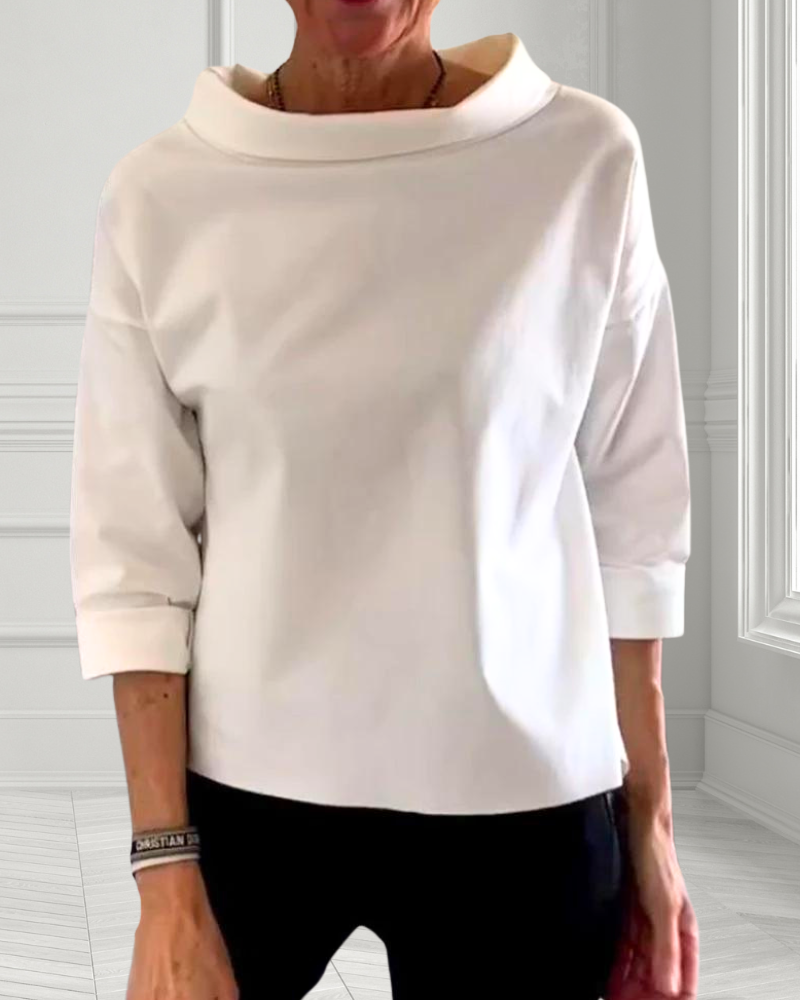 Sophia | Casual Wide Neck Top