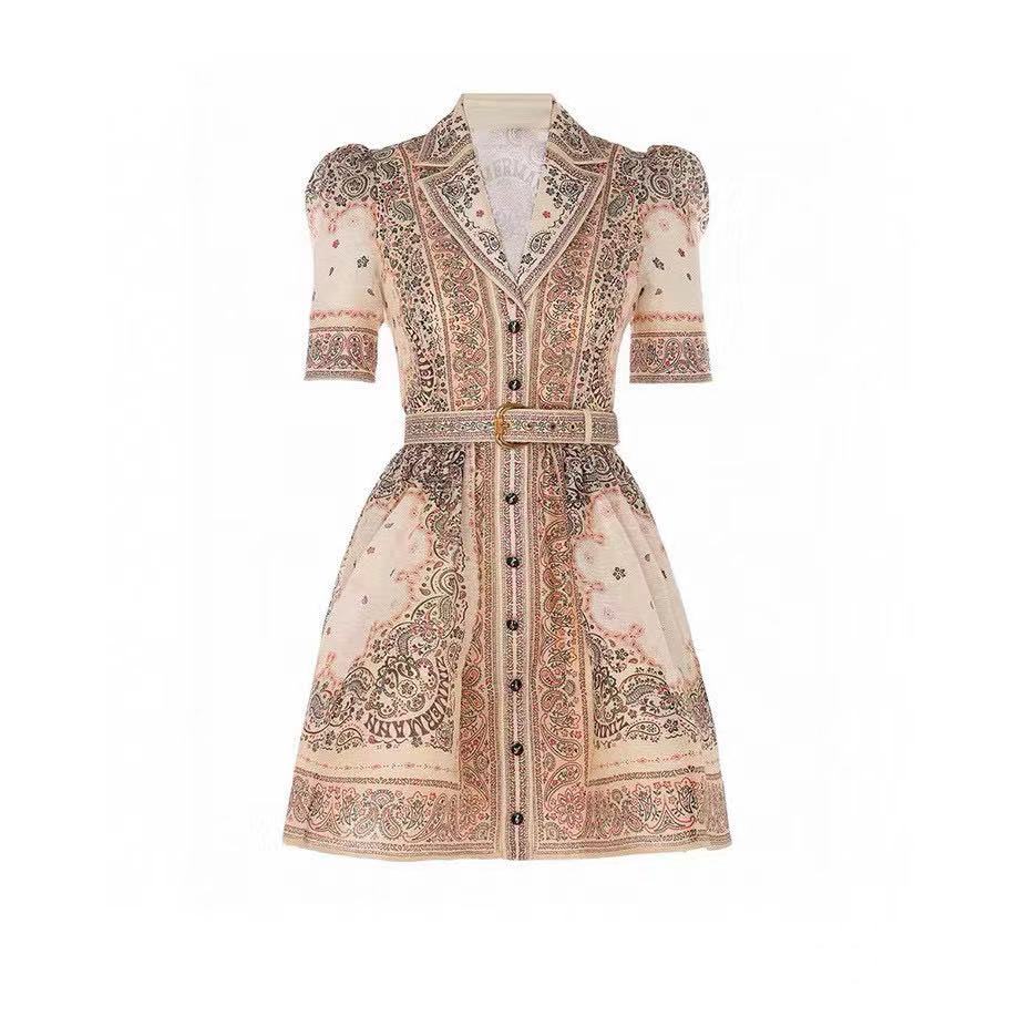 Sienna/ Paisley Belted Midi Dress