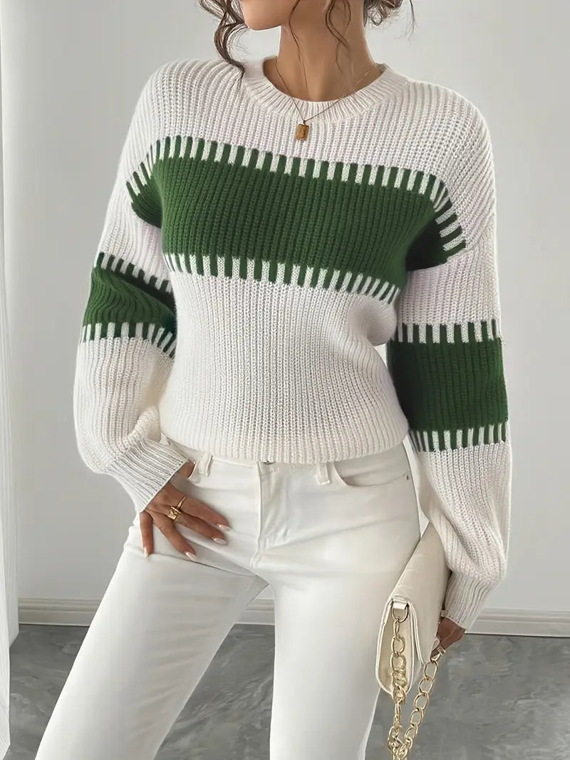 Clarisse – Long-Sleeved Round-Neck Sweater
