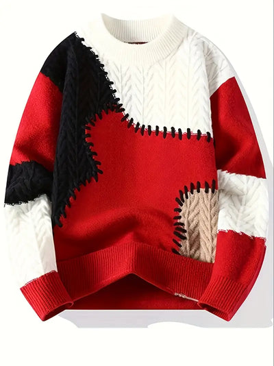 Mirello – Casual Knitted Sweater with Round Neck