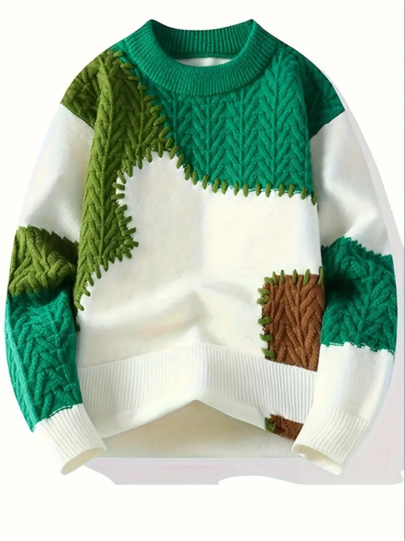 Mirello – Casual Knitted Sweater with Round Neck