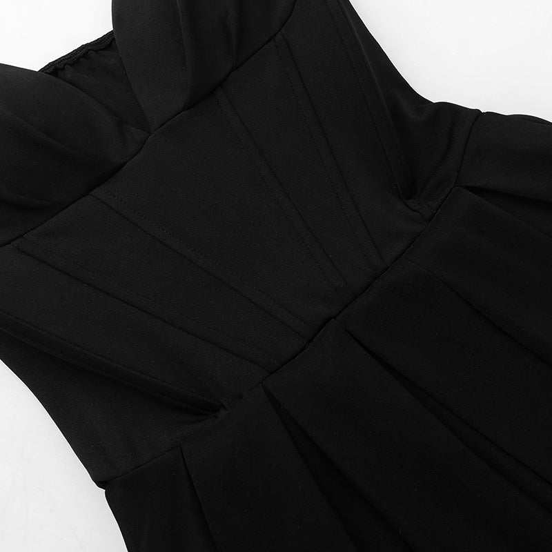 Black Solid Color  Princess Dress