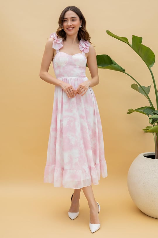 Eva | Floral Pink Dress