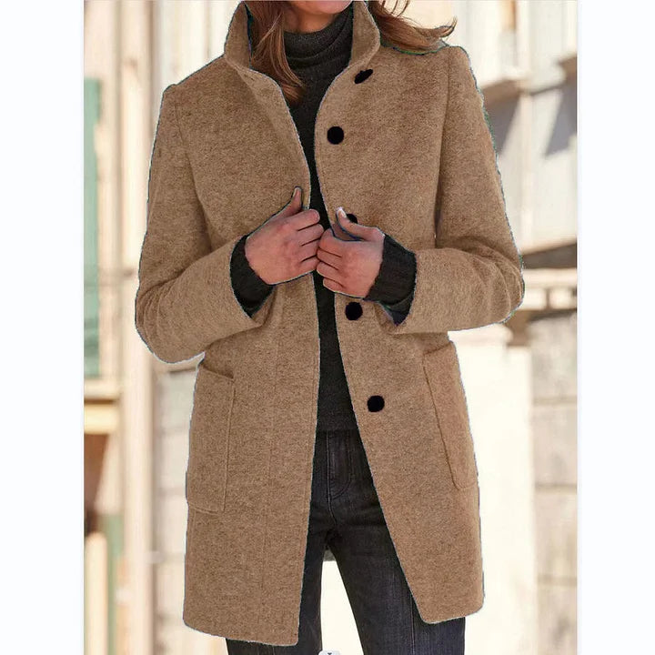 Anastasia – Long-Sleeved Coat with Windbreaker