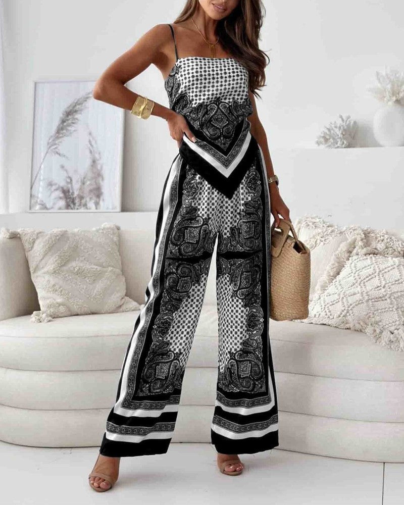 Dayana | Stylish Lace-Up Vest & Pants Set