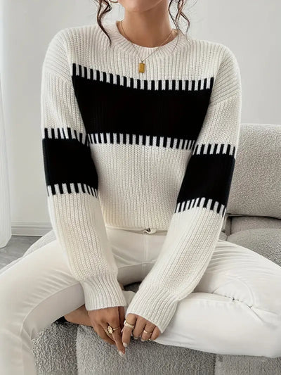 Clarisse – Long-Sleeved Round-Neck Sweater
