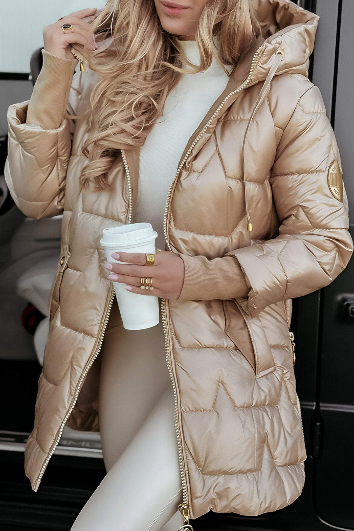 Madeline Luxe Quilted Hooded Jacket