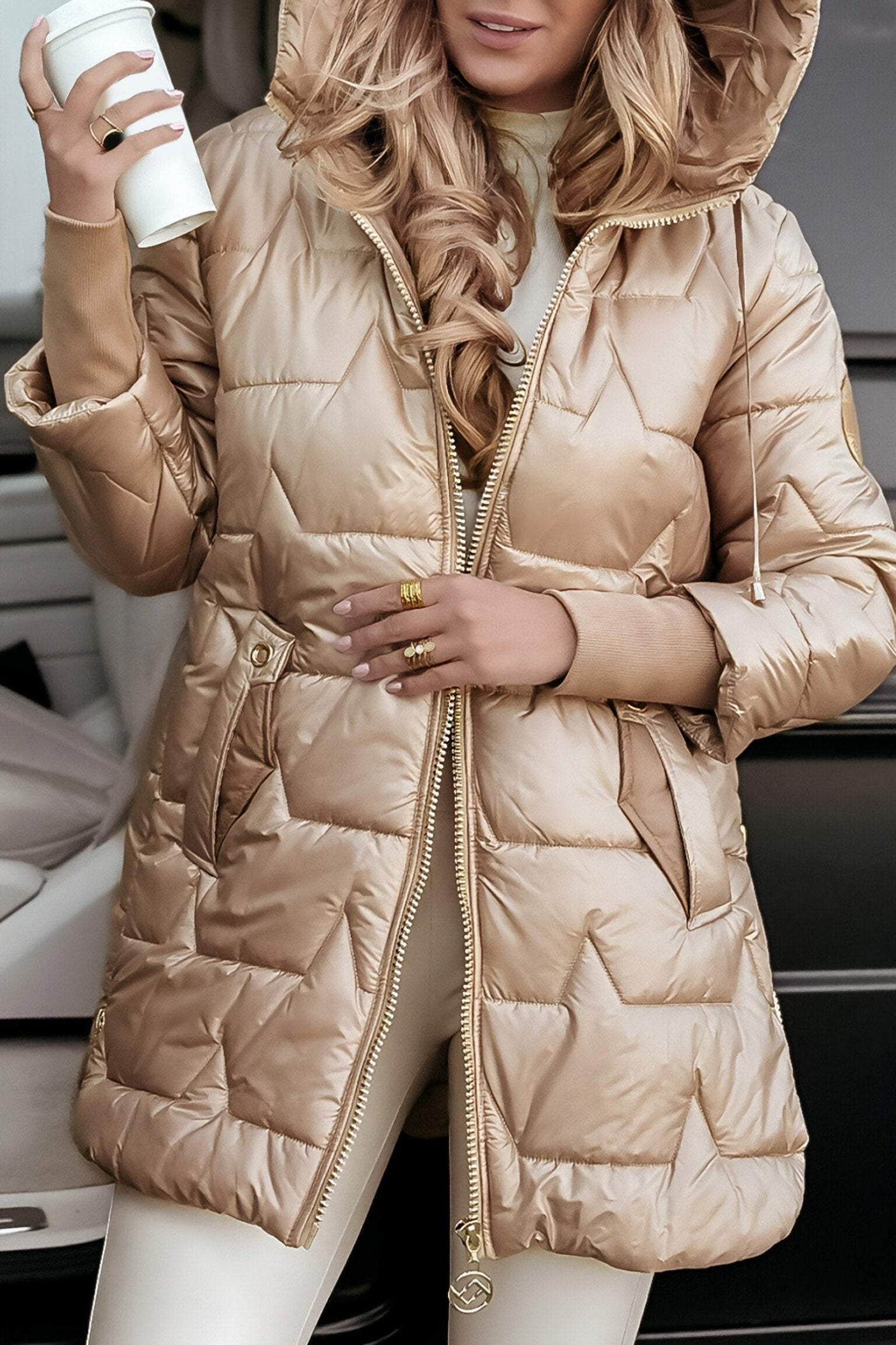 Madeline Luxe Quilted Hooded Jacket