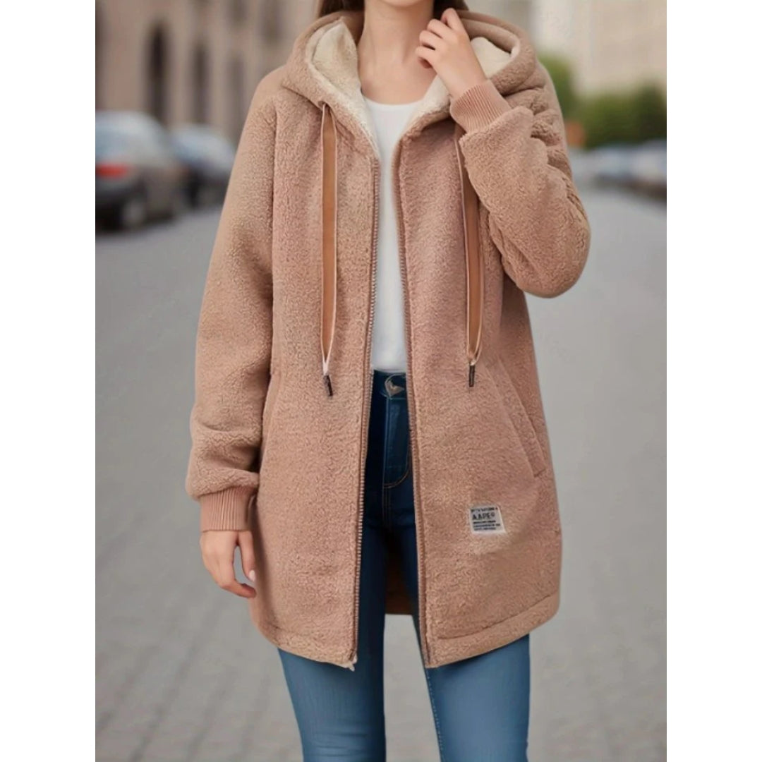 Sophie | Warm Sherpa Hooded Jacket