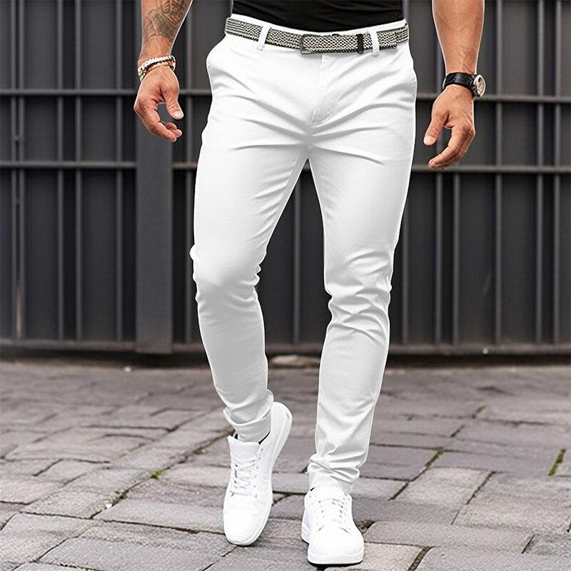 Men's Business Casual Solid Color Suit Pants