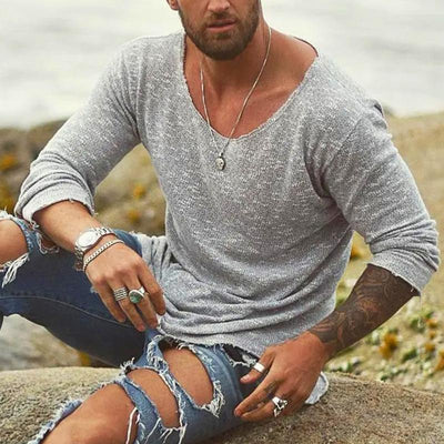 Men's Loose Casual Long Sleeve T-Shirt