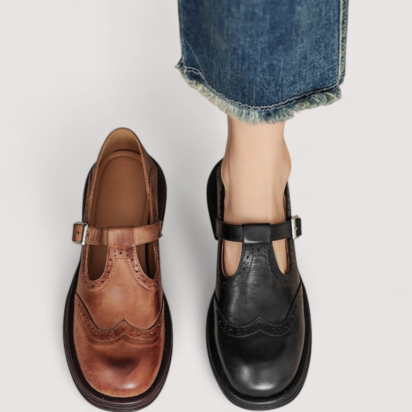 Louisa - Elegant Leather Mary Jane Shoes
