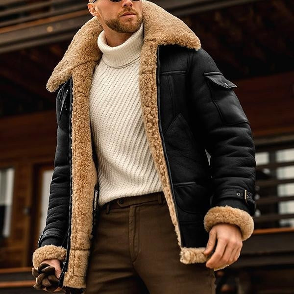 Men's Winter Lapel Thick Jacket