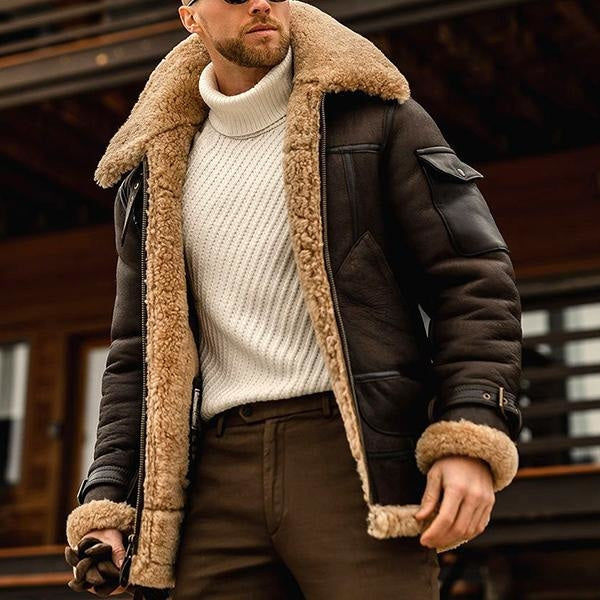 Men's Winter Lapel Thick Jacket