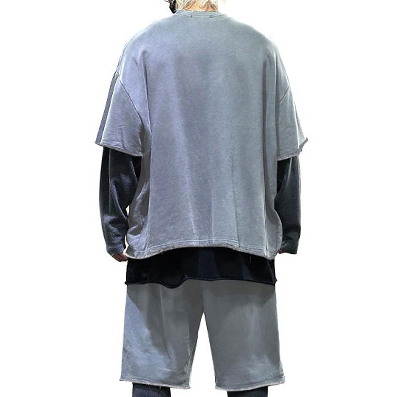 Men's Fashion Loose Short Sleeve T-shirt and Shorts Set