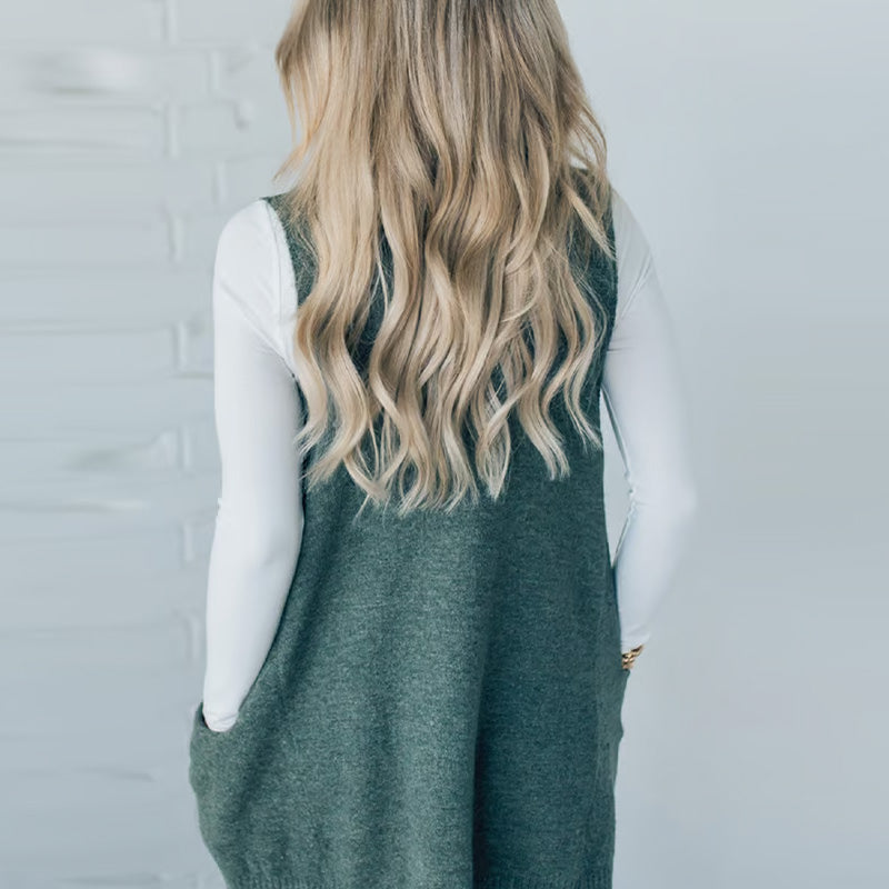 Ovidia – Relaxed Knit Vest with Pockets
